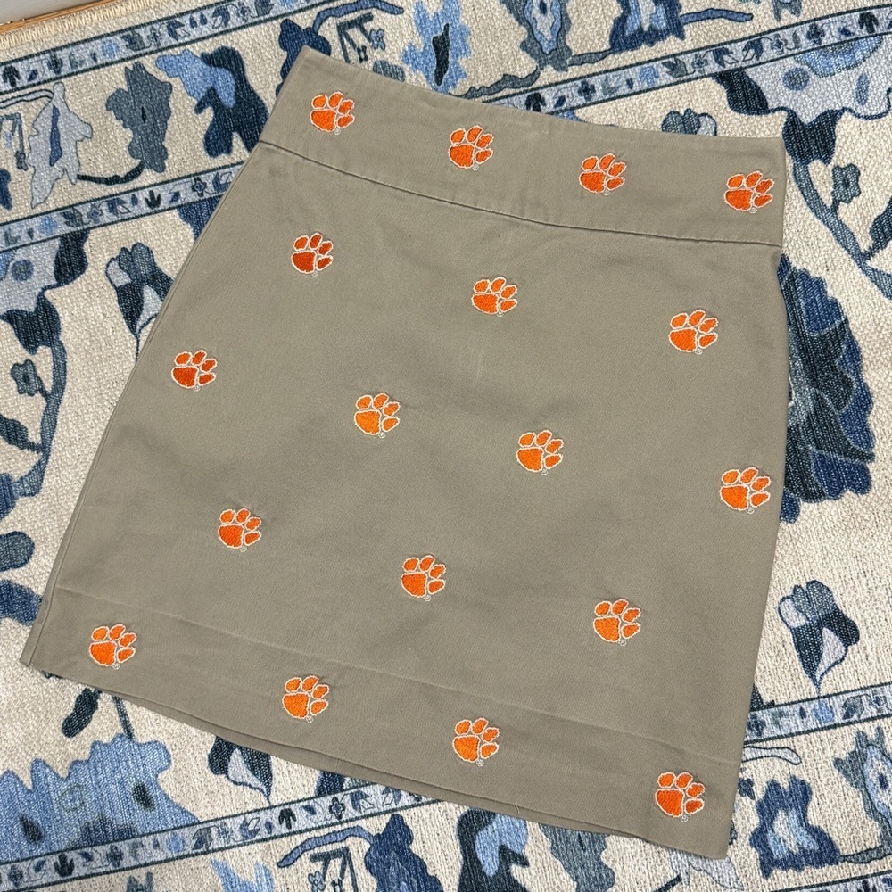 Pennington & Bailes Clemson Mini Skirt Khaki Size 0